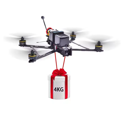10 Inch FPV Drone Long Range 10KM Flight Distance 40 Minutes Flight Time with Caddx Ratel 2 Camera Load Capacity of 4kg