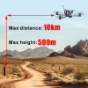10 Inch FPV Drone Long Range 10KM Flight Distance 40 Minutes Flight Time with Caddx Ratel 2 Camera Load Capacity of 4kg